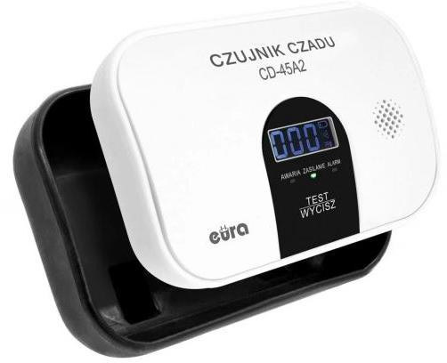 Czujnik czadu EURA CD-45A2 wolnostojący, bateryjny, wyswietlacz LCD Czujnik czadu EURA CD-45A2 wolnostojący, bateryjny, wyswietlacz LCD