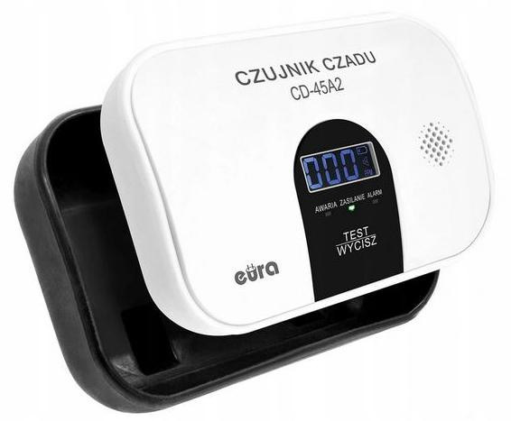 Czujnik czadu EURA CD-45A2 wolnostojący, bateryjny, wyswietlacz LCD Czujnik czadu EURA CD-45A2 wolnostojący, bateryjny, wyswietlacz LCD