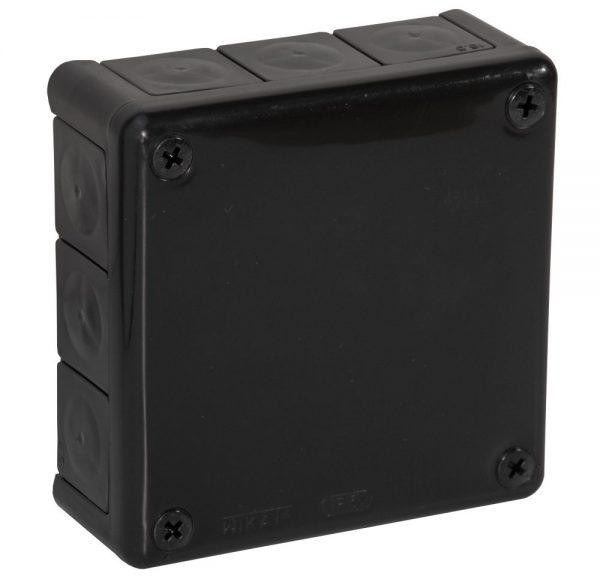 Puszka natynkowa pusta 12 wlotów VIPLAST VP-51 CZARNA IP55 118x118x46mm 051-05 Puszka natynkowa pusta 12 wlotów VIPLAST VP-51 CZARNA IP55 118x118x46mm 051-05