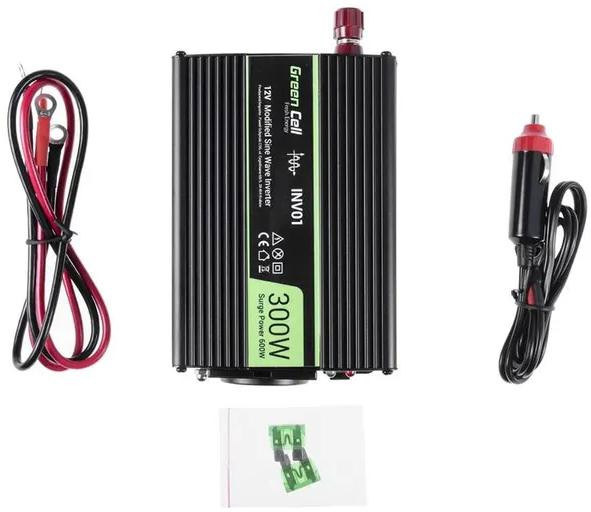 PRZETWORNICA NAPIĘCIA Green Cell 24V / 230V 300W/600W MODYFIKOWANA SINUSOIDA PRZETWORNICA NAPIĘCIA Green Cell 24V / 230V 300W/600W MODYFIKOWANA SINUSOIDA