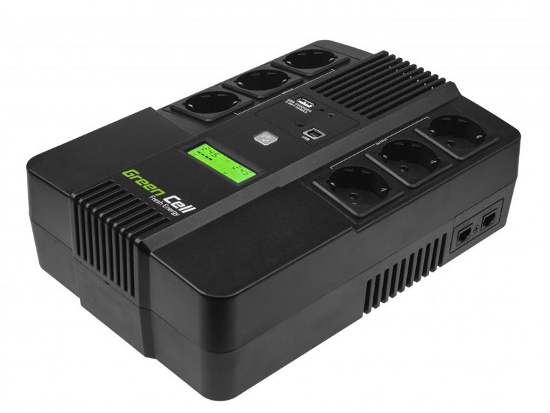 UPS ZASILACZ AWARYJNY Green Cell 600VA 360W AiO Z WYŚWIETLACZEM LCD UPS06 UPS ZASILACZ AWARYJNY Green Cell 600VA 360W AiO Z WYŚWIETLACZEM LCD UPS06