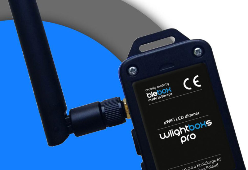 Moduł oświetelniowy wlightboxs pro z zewnętrzną anteną Blebox Moduł oświetelniowy wlightboxs pro z zewnętrzną anteną Blebox