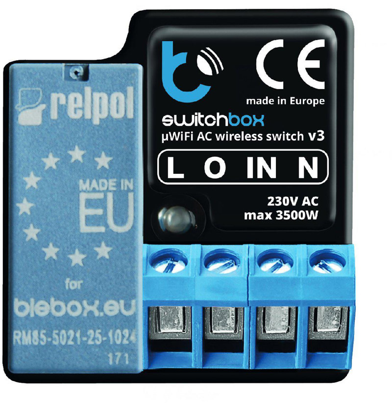 Moduł przekaźnikowy switchbox v3 Blebox Moduł przekaźnikowy switchbox v3 Blebox