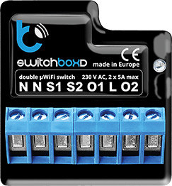 Przełącznik Blebox SwitchBoxD WiFi 230V dwukanałowy sterowany z aplikacji Przełącznik Blebox SwitchBoxD WiFi 230V dwukanałowy sterowany z aplikacji