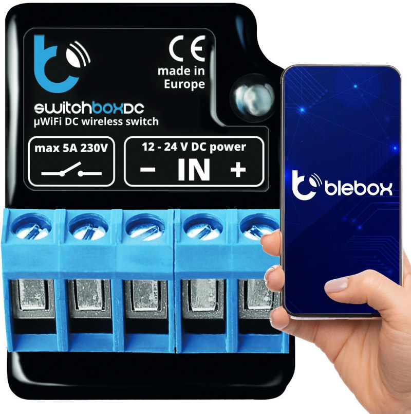 Moduł przekaźnikowy switchboxdc Blebox Moduł przekaźnikowy switchboxdc Blebox