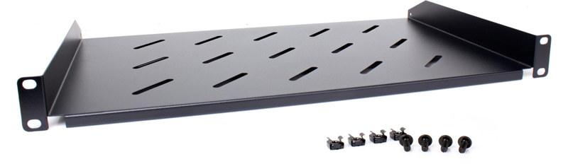 Półka rackowa uniwersalna Getfort 19 cali 1U 270mm Czarna Półka rackowa uniwersalna Getfort 19 cali 1U 270mm Czarna