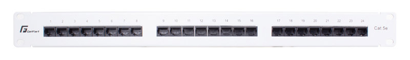 PATCH PANEL UTP CAT.5E 24 PORTY SZARY PGF-5EUTP24-B5-G GETFORT PATCH PANEL UTP CAT.5E 24 PORTY SZARY PGF-5EUTP24-B5-G GETFORT