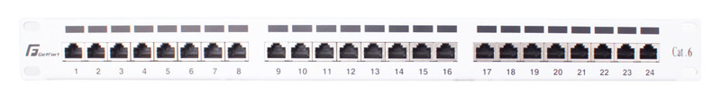 PATCH PANEL FTP CAT.6 24 PORTY SZARY PGF-6FTP24-B6-G GETFORT PATCH PANEL FTP CAT.6 24 PORTY SZARY PGF-6FTP24-B6-G GETFORT