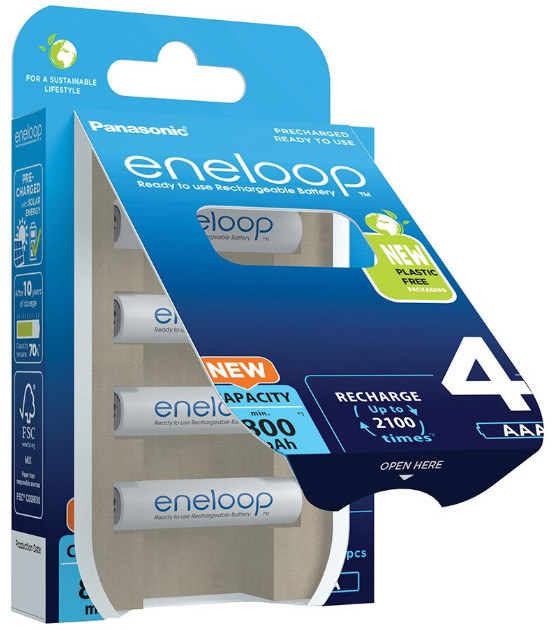 Akumulatorki R03 / AAA Panasonic Eneloop 800mAh BK-4MCDE/4BE (blister 4 szt.) Akumulatorki R03 / AAA Panasonic Eneloop 800mAh BK-4MCDE/4BE (blister 4 szt.)