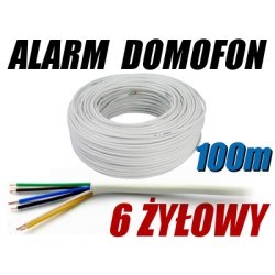 PRZEWÓD ALARMOWY, DOMOFONOWY YTDY 6X0,5 - 100M - PRZEWÓD ALARMOWY DOMOFONOWY YTDY 6X0,5 - 100M