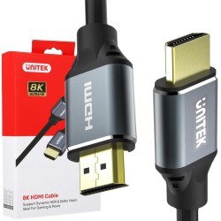 Unitek przewód HDMI 2.1 8K, UHD, 1,5M - C137W - Kabel HDMI Unitek C137W 2.1 8K, UHD, 1,5m