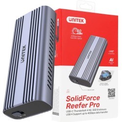 Unitek Obudowa dysku M.2 SSD PCIe/NVMe 40Gbps USB4 - Obudowa dysku Unitek S1226A M.2 SSD PCIe/NVMe 40Gbps