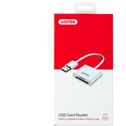 Unitek Y-9321 USB 3.0 czytnik kart SD/microSD - Czytnik kart Unitek Y-9321 SD/microSD USB 3.0