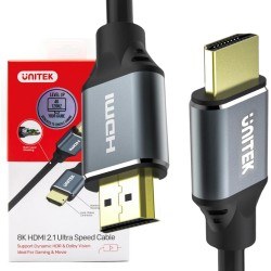 Unitek przewód HDMI 2.1 8K, UHD, 2M - C138W - Kabel HDMI Unitek C138W 2.1 8K UHD 2m