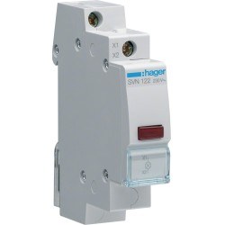Lampka sygnalizacyjna, 230V AC, Czerwony LED HAGER SVN122