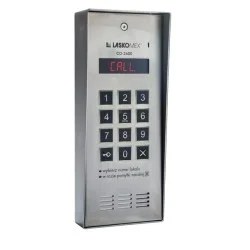 Laskomex CD-2600R audio z czytnikiem kluczy RFID ze stali nierdzewniej, w obudownie natynkowej.