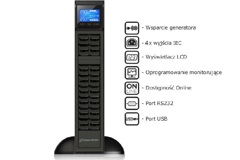 UPS ZASILACZ AWARYJNY PowerWalker VFI 3000 CRS UPS ZASILACZ AWARYJNY PowerWalker VFI 3000 CRS
